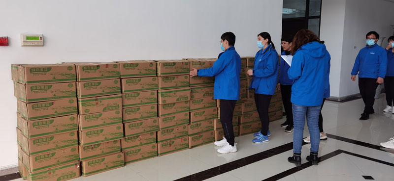 清明假期，華全集團員工領取生態白蓮藕禮物