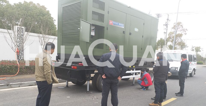 咸陽項目施工400kW移動式發電機組電站